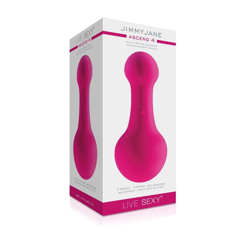 Jimmyjane Live Sexy Ascend 4 Dual Vibrating Massager Pink - Personal Massagers