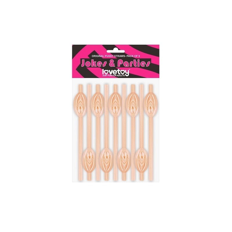 Jokes + Parties Original Pussy Straws - 9 Pack - Bachelorette and Bucks