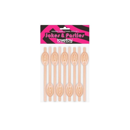 Jokes + Parties Original Pussy Straws - 9 Pack - Bachelorette and Bucks