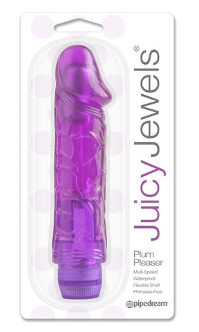 Pipedream Juicy Jewels Plum Pleaser Vibrating Dildo - G-Spot Vibrators