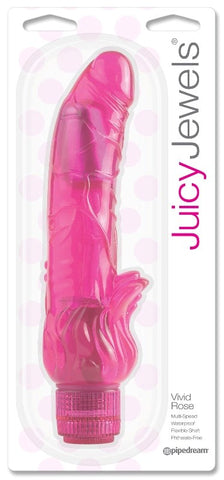 Pipedream Juicy Jewels Vivid Rose Dong Massager - Waterproof Vibrators