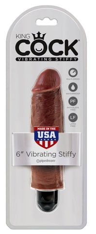 King Cock 6 inch Vibrating Stiffy Realistic Dildo - Realistic Dildos