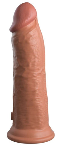 King Cock Elite Vibrating Dual Density Silicone Cock Tan - Realistic Dildos