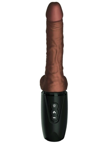 King Cock Plus 7.5 Inch Thrusting Cock with Balls Brown - Realistic Dildos