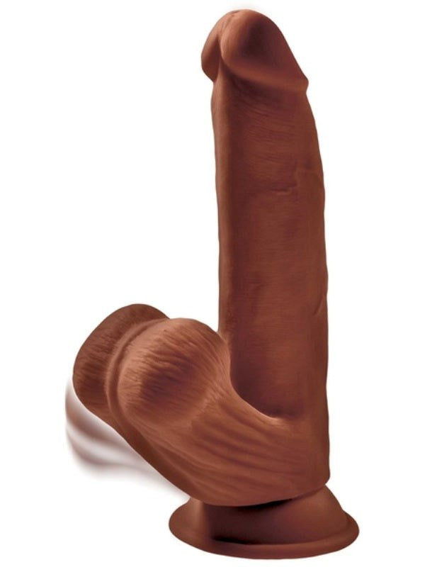 King Cock Plus 8 in. Triple Density Cock With Swinging Balls - - Realistic Dildos