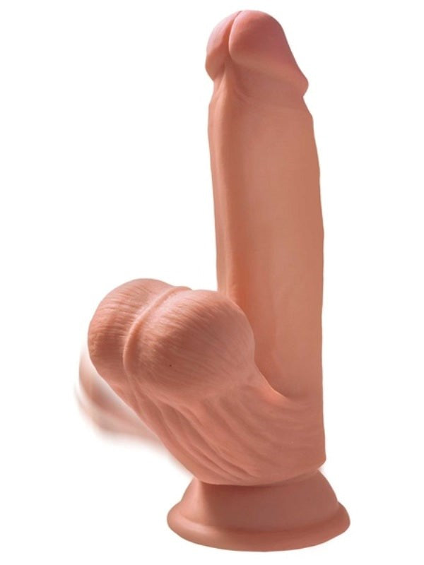 King Cock Plus Triple Density Cock With Swinging Balls Tan - - Realistic Dildos