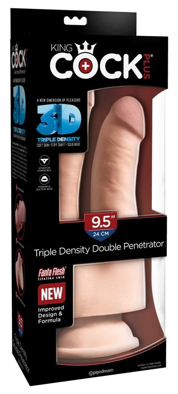 King Cock 9.5 Inch Triple Density Double Penetrator Dong - Double Ender