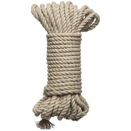Kink Bind And Tie Hemp Bondage Rope Natural 50 Feet - Cuffs and Restraints
