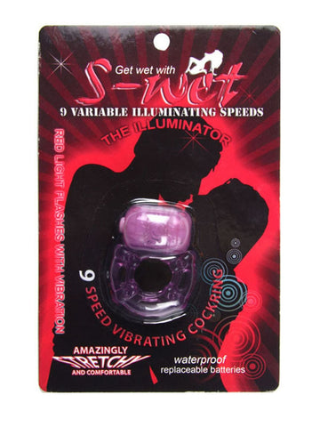 NU Sensuelle S-Wet Illuminator Vibrating Cock Ring - Vibrating Cock Rings