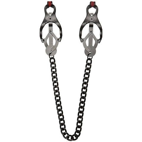 Kink Squeeze Clover Clips with Silicone Tips - Nipple and Clit Clamps