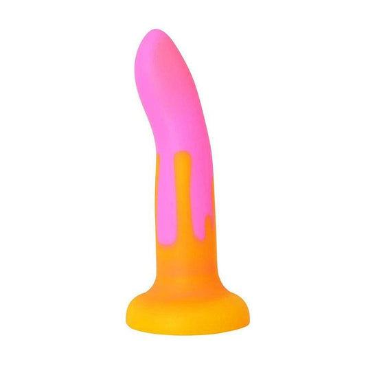 Adam & Eve CHARMED Non Realistic Dildo Pink/Yellow - Non-Realistic Dildos