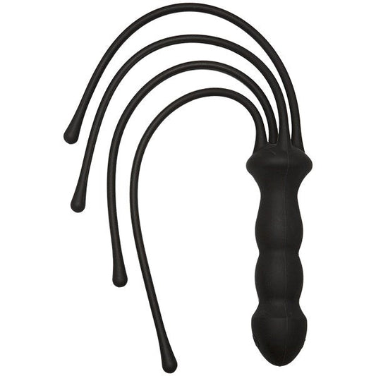 Kink The Quad Silicone Whip Black - Whips And Crops