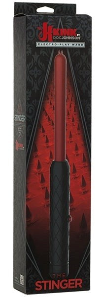 Kink The Stinger Electro-Play Wand Black and Red - - Electro Sex