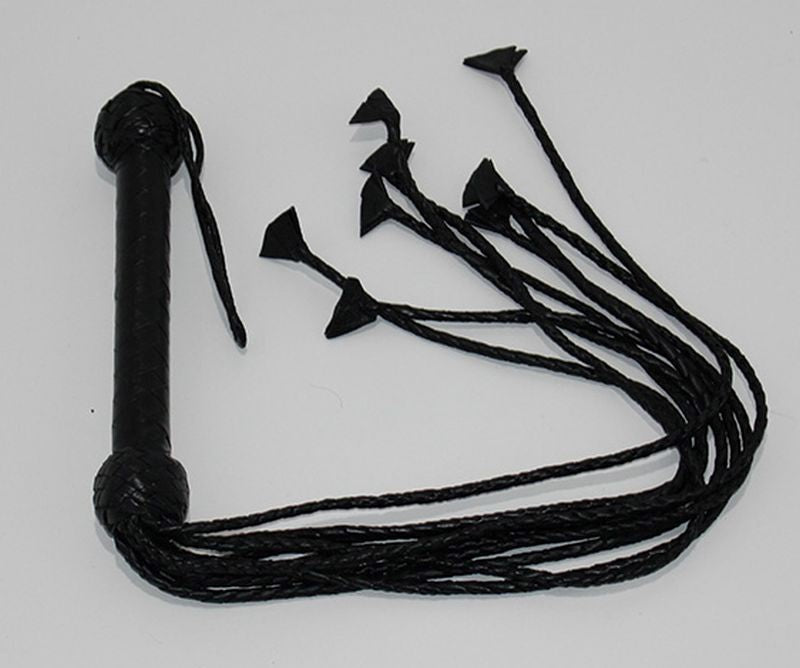 Kitten Leather Flogger with Nine Tail - - Whips And Crops