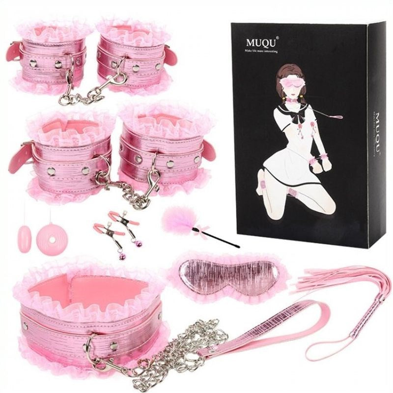 Lace Bondage Set With Love Egg - - Bondage Kits