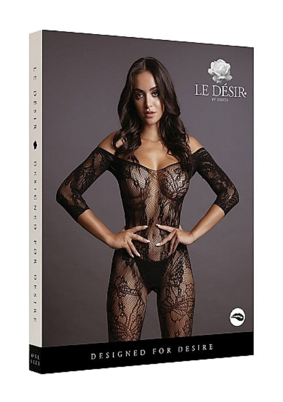 Lace Sleeved Bodystocking One Size - - Body Stockings