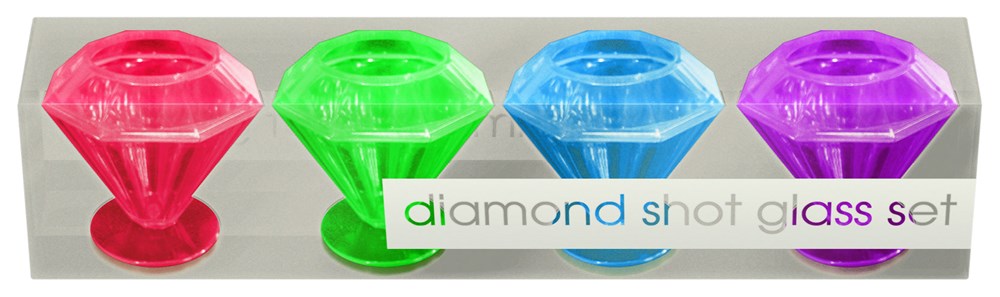 Ladies Night Diamond Shot Glass Set - Bachelorette and Bucks