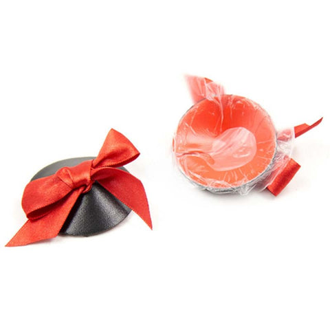 Lather Nipple Pasties With Bow - Fancy Dress Ups