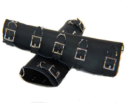 Leather Arm Splints with Locking Buckles - Cuffs and Restraints