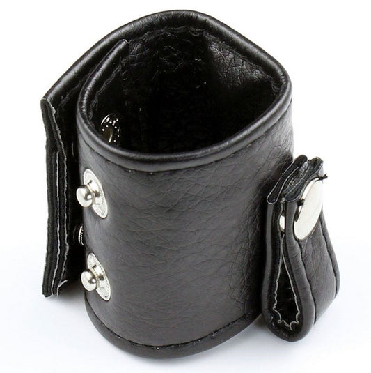 Leather Ball Stretcher with One Snap - Ball and Cock Toys