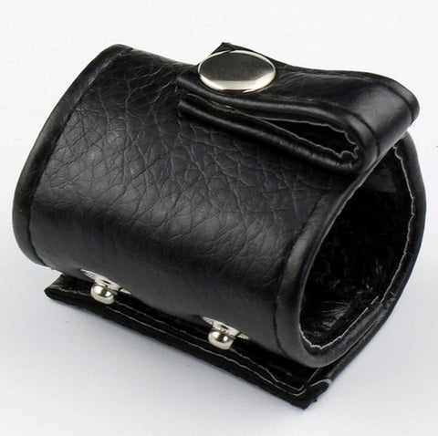 Leather Ball Stretcher with One Snap - Ball and Cock Toys