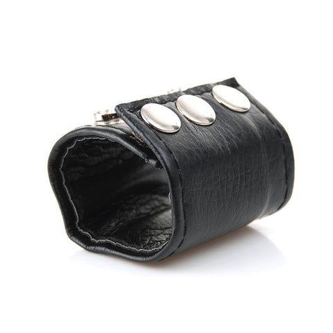 Leather Lined Ball Stretcher - Ball and Cock Toys