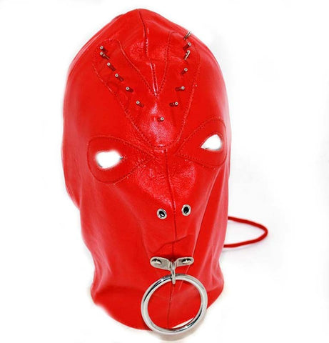 Leather Spiked Devil Hood - Bondage Hoods