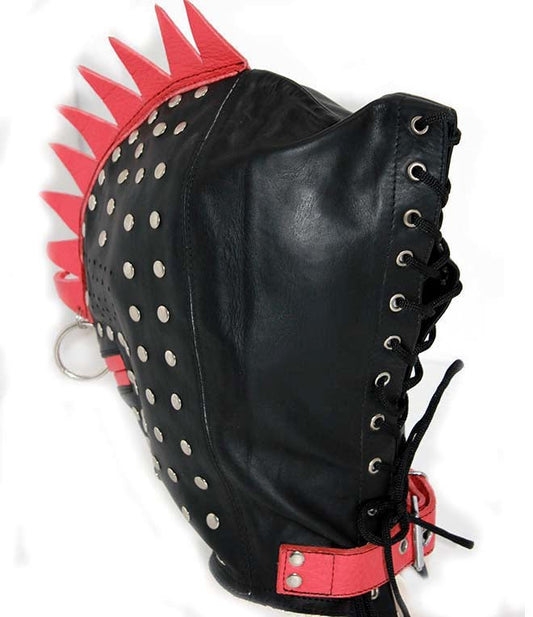 Luxurious Leather Bondage - Turtle-Shell Inspired Hood - Bondage Hoods