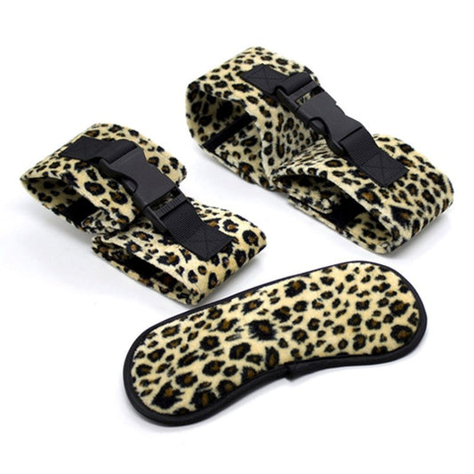 Leopard Beginner Lovers Soft 3 piece Kit - Cuffs and Restraints