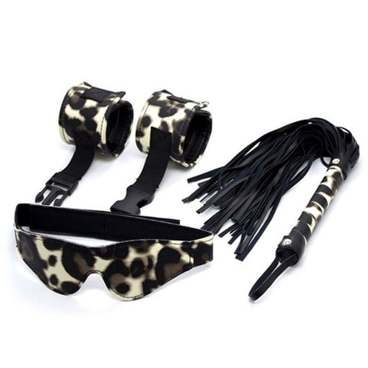 Leopard Bondage Kits 3 PCS - Cuffs and Restraints
