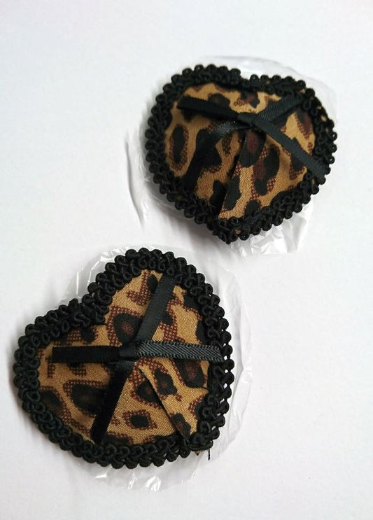 Leopard Print Nipple Pasties - Fancy Dress Ups