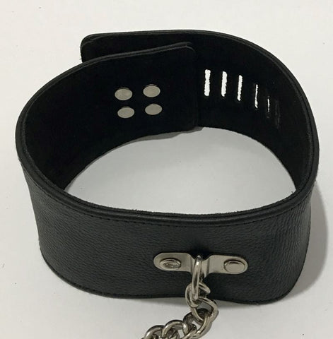 Licks & Lashes Leather Wrist, Ankle and Choker Restraint Set - Cuffs and Restraints