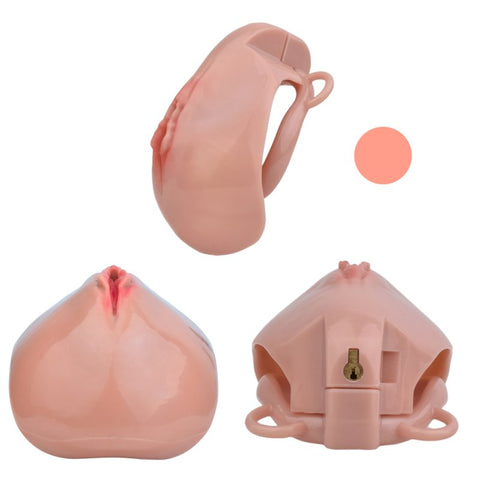 Imitation Labia Female Chastity Cage by BDStyle
