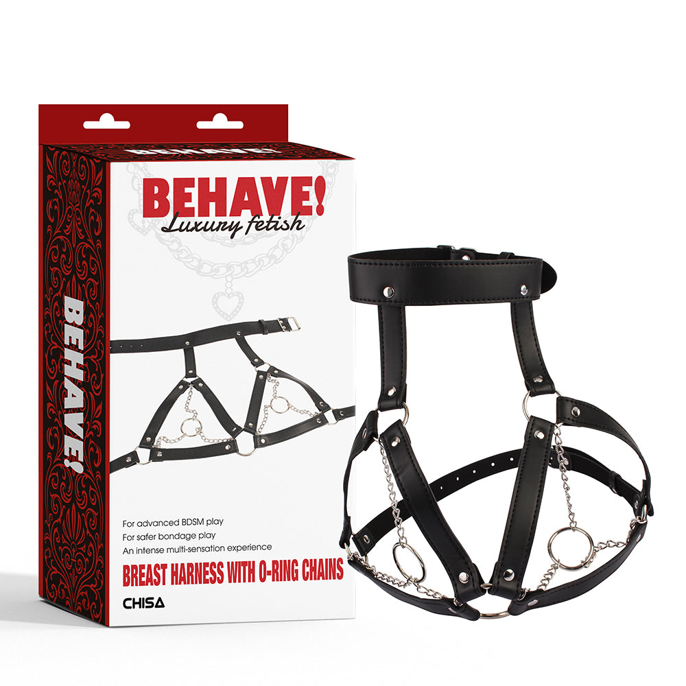 Chisa Fetish Breast Harness With O-ring Chains - - Cuffs And Restraints