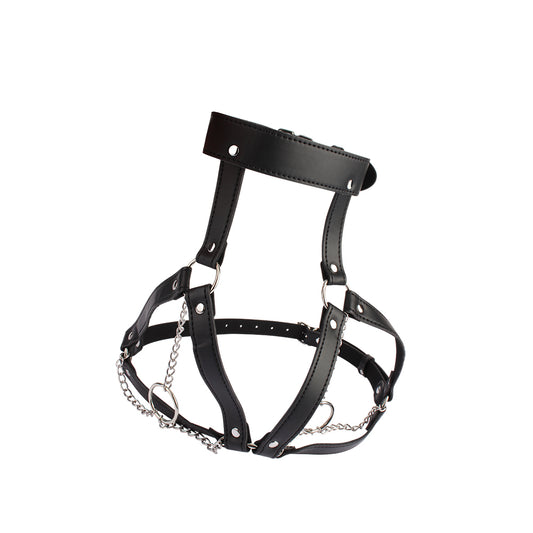 Chisa Fetish Breast Harness With O-ring Chains - Cuffs And Restraints