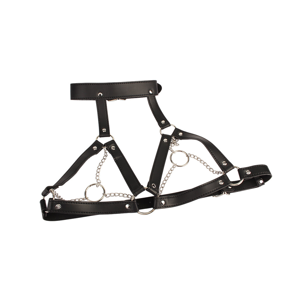 Chisa Fetish Breast Harness With O-ring Chains - - Cuffs And Restraints