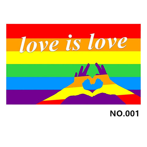Love & Peace Gay Pride Flag Medium - Party Gifts and Novelties