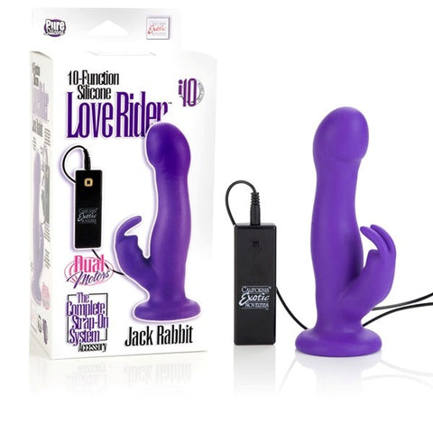 Love Rider 10 Function Jack Rabbit Purple - Strap On Sextoys
