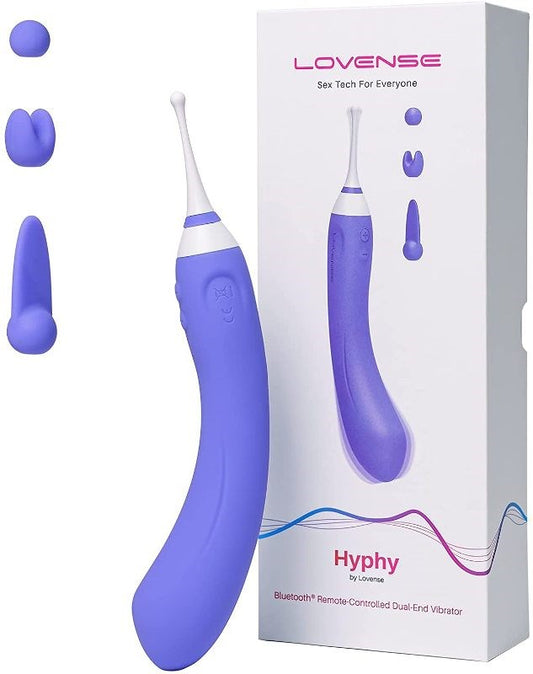 Lovense Hyphy Bluetooth Dual End G Spot Vibrator - Clit Ticklers and Pulsators
