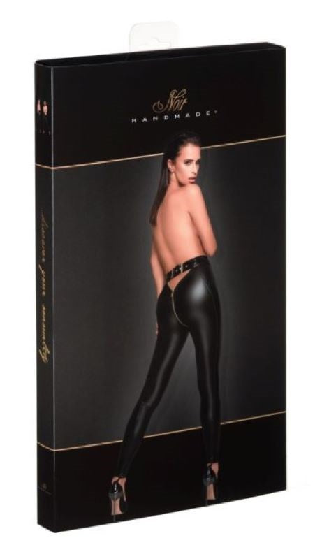 Low Cut Back Leggings w Gold Zipper - Her Fetish