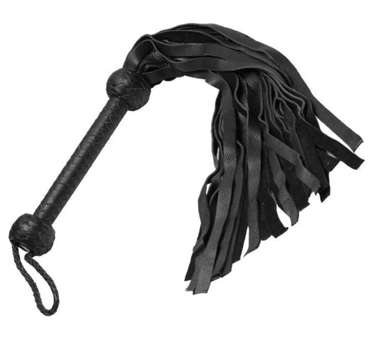 Madames Suede Flogger With Wrist Loop - Whips And Crops