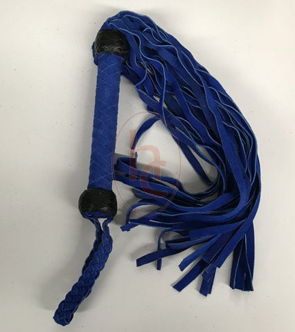 Madames Suede Flogger With Wrist Loop - Whips And Crops