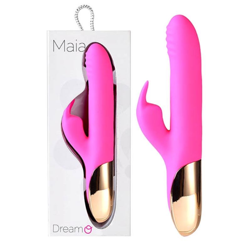 Maia Dream - Rechargeable Rabbit Vibe with Clit Stimulator and Rotating Beads - - Rabbit Vibrators