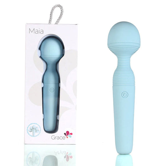 Maia Grace Rechargeable Pleasure Wand - Bendable, 15 Functions, Waterproof - Body Wands