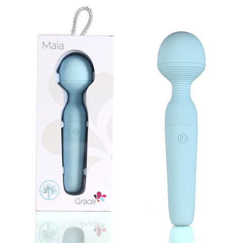 Maia Grace Rechargeable Pleasure Wand - Bendable, 15 Functions, Waterproof - Body Wands