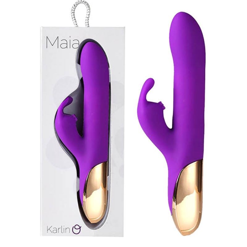 Maia Karlin Rechargeable Rabbit Vibe - 10 Pulsations, 4 Speeds, Triple-Action Bliss - - Rabbit Vibrators