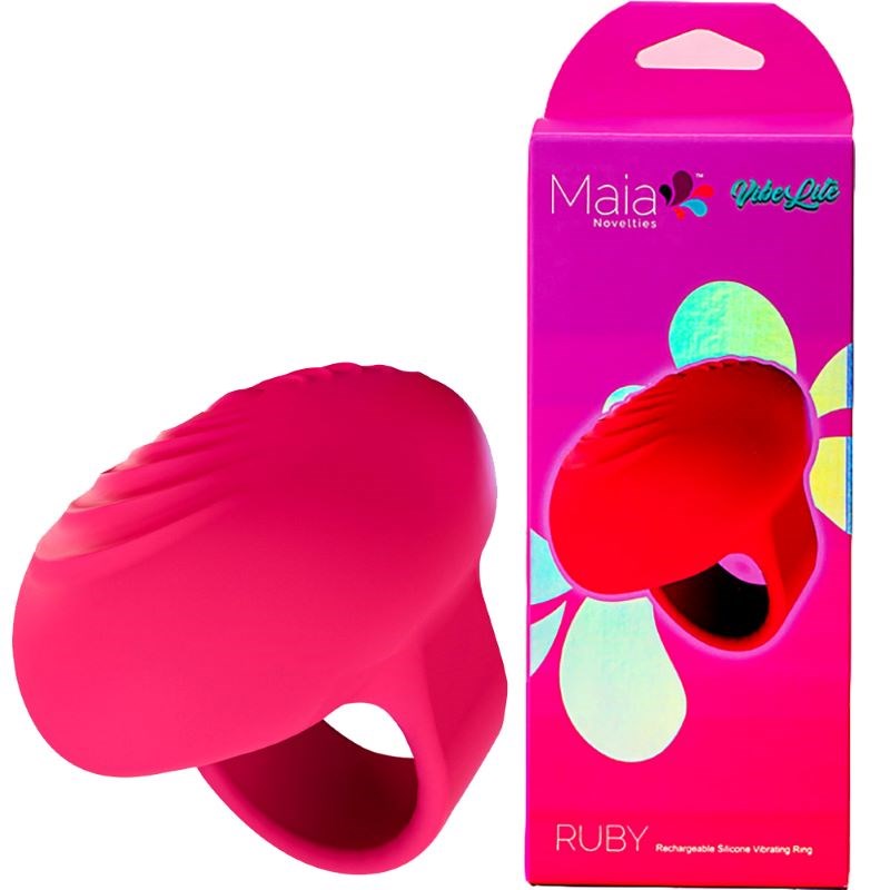 Maia RUBY Rechargeable Finger Stimulator - - Finger and Tongue Vibrators