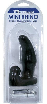 Manbound Mini Rhino - Vibrating Rubber Butt Plug for Intense P-Spot Pleasure - Prostate Toys