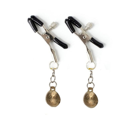 Metal Nipple Clamps with Bells - Breast and Nipple Toys