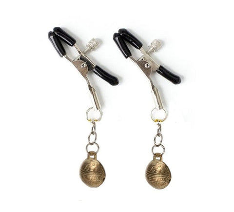 Metal Nipple Clamps with Bells - Breast and Nipple Toys
